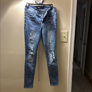 Blue Distressed Women's Jeans